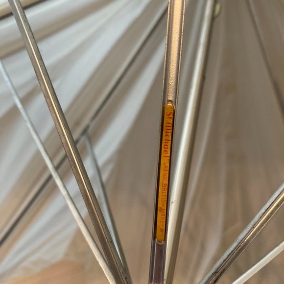 Vintage Midcentury Rattan Handle St Michael Parasol Umbrella - Picture 4 of 5